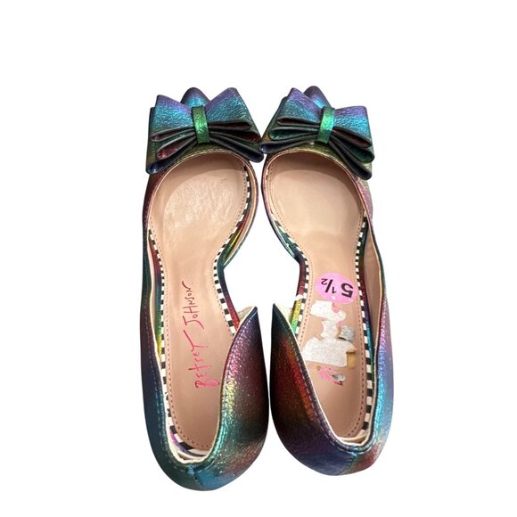 Betsey Johnson womans inbow Metallic Stiletto Heels Size 5.5 SKU8165 - Picture 13 of 14